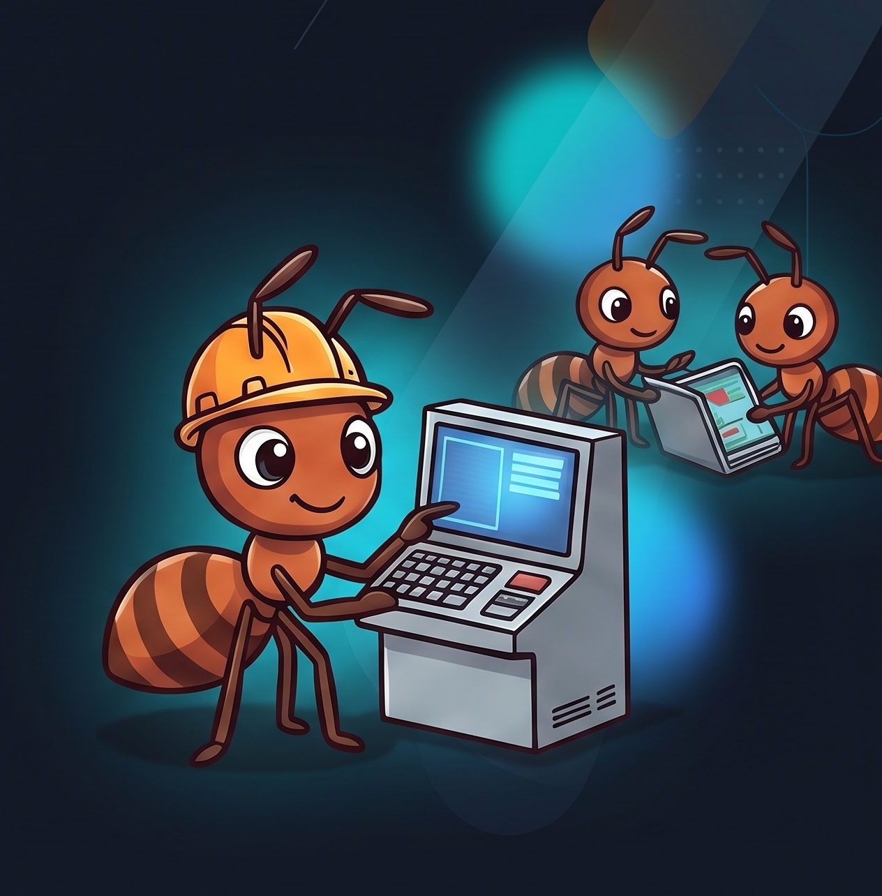 Ameisen am Computer